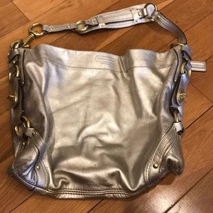 Coach silver purse